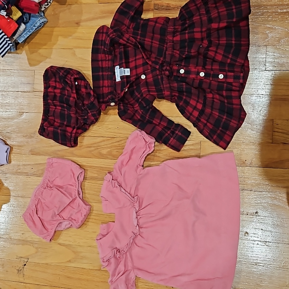 Bundle of two Ralph Lauren dresses and bloomer sets size 3 months